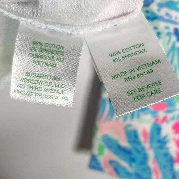 Lilly Pulitzer XXS Blue Green Pink Skipper Popover Bali Blue Sway This Way UPF50 - Picture 7 of 8